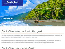 Tablet Screenshot of costarica-travelguide.com